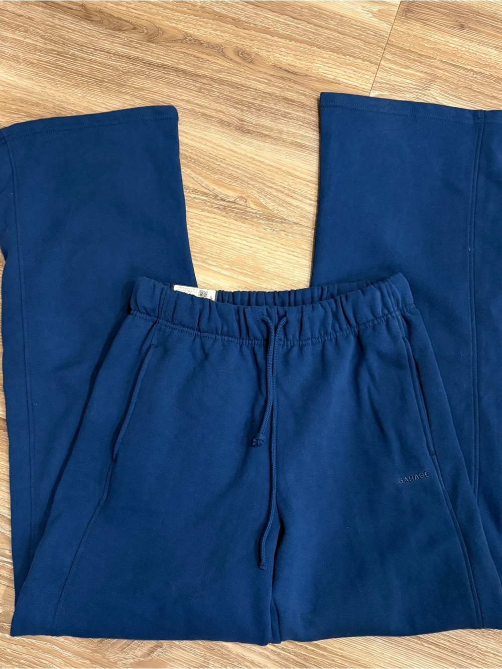 Garage Midnight Blue Wide-leg Drawstring Sweatpants